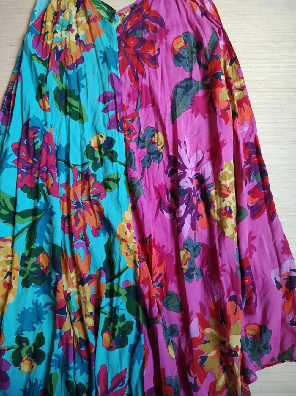 Anthropologie Flowy Dress Floral Pink Blue Spaghetti Straps Size XS S Women's - Picture 6 of 16